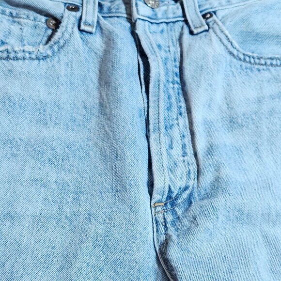 Agolde Riley High Rise Straight Crop Jeans Womens 23 Light Wash Distressed 100% - Picture 7 of 16